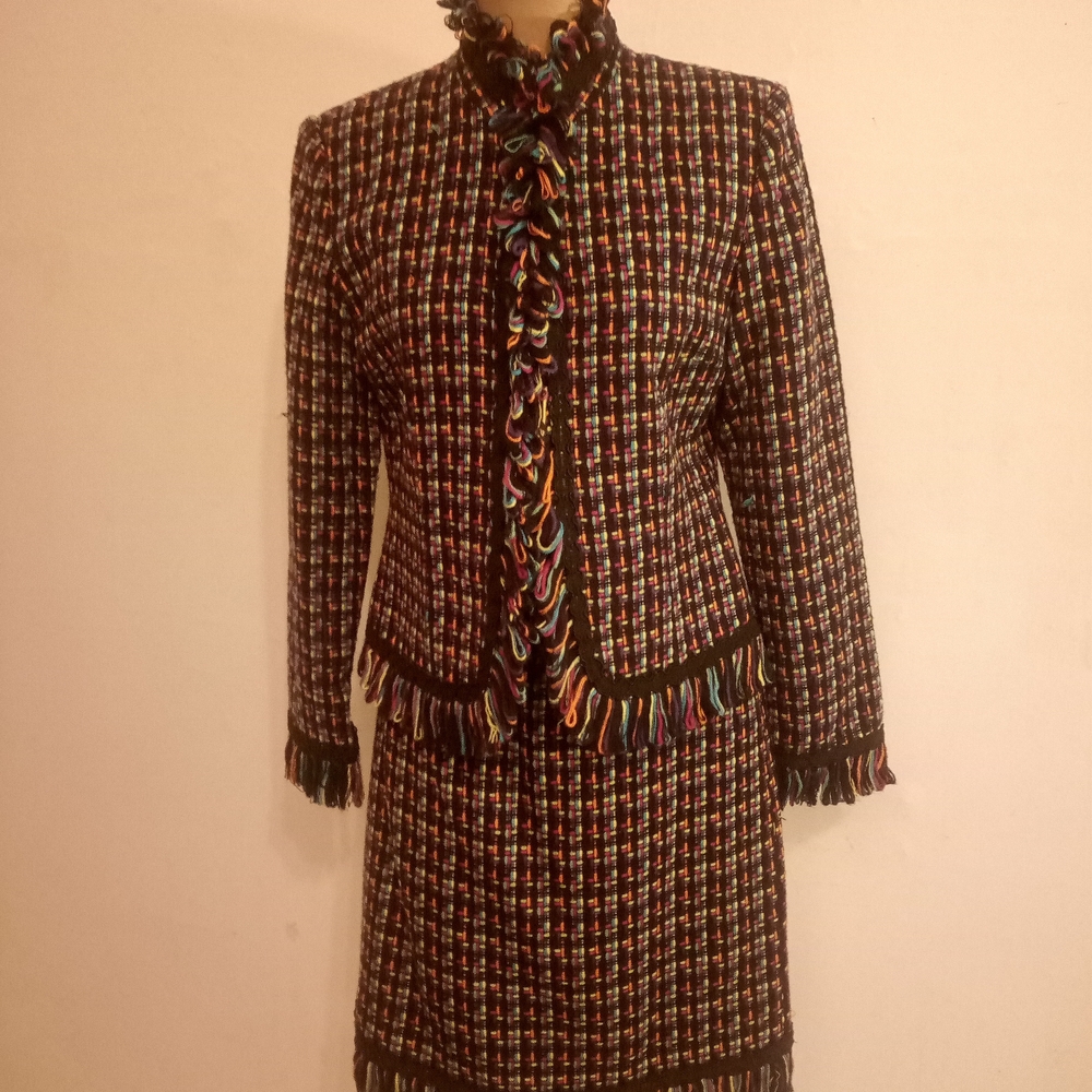 Vintage Spenser Jeremy Multicolor Tweed Blazer Set